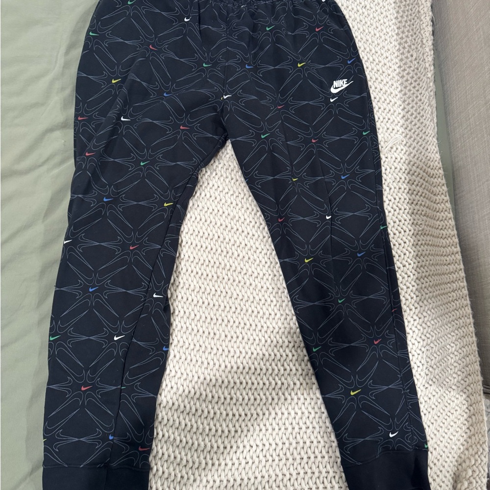Nike Black Patterned Joggers